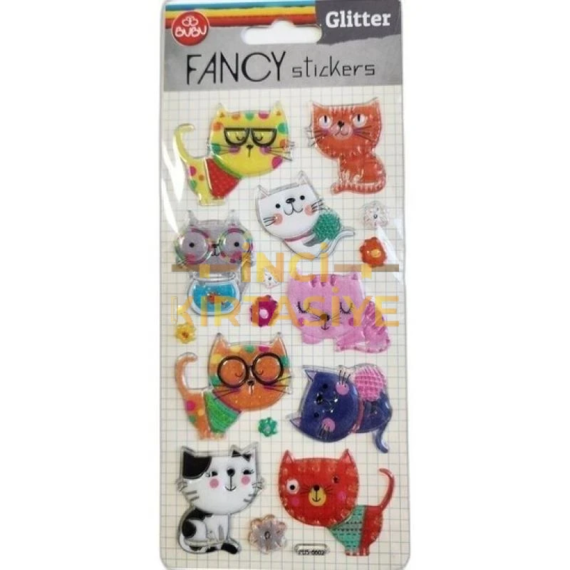 BU-BU DAMLA STICKERS GLITTER KEDI 9X20