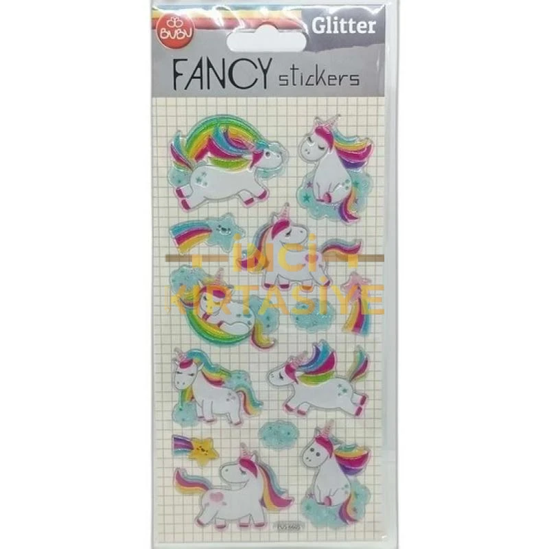 BU-BU DAMLA STICKERS GLITTER UNICORN 9X20