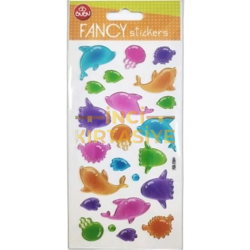 BU-BU DAMLA STICKERS FUNCY DENIZ HAYVANLARI 9X20