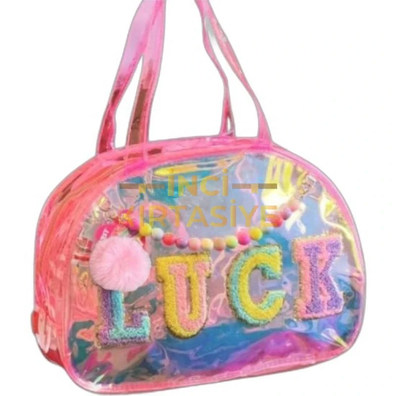 VEST NAKIS EL CANTASI SEFFAF PEMBE