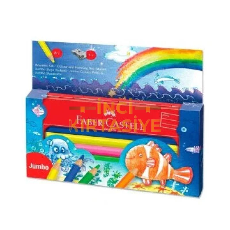 FABER-CASTELL METAL BLİSTERLİ JUMBO 8RENK KURUBOYA