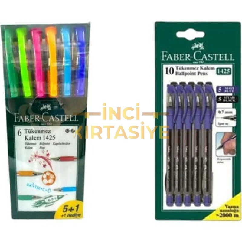 FABER-CASTELL 6 RENK 1425 TÜKENMEZ KALEM