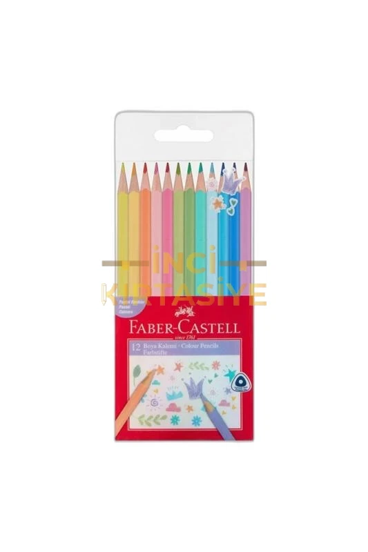 FAVER-CASTELL 12 ÜÇGEN PASTEL RENK KURUBOYA