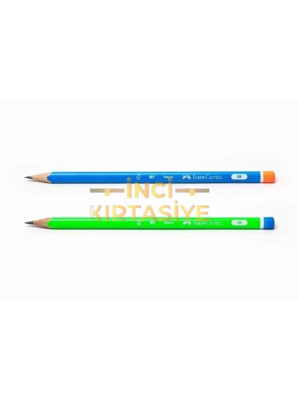 FABER-CASTELL 2B NEON MERCANLI KURŞUNKALEM