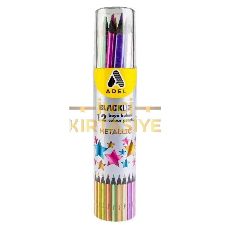 ADEL METALİK 12 RENK TÜP KURUBOYA
