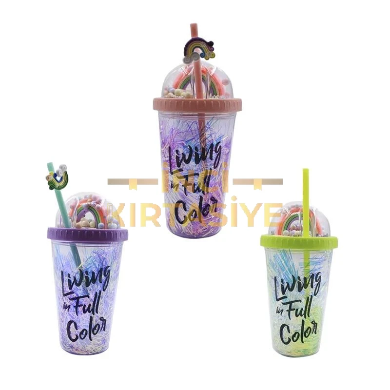 MİKRO LİVİNG COLOR PİPETLİ BARDAK MATARA 450ML
