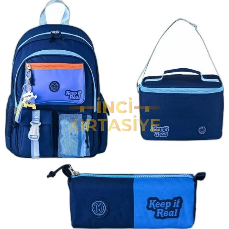 MUGGLE 3 LÜ ÇANTA SETİ DEEP BLUE