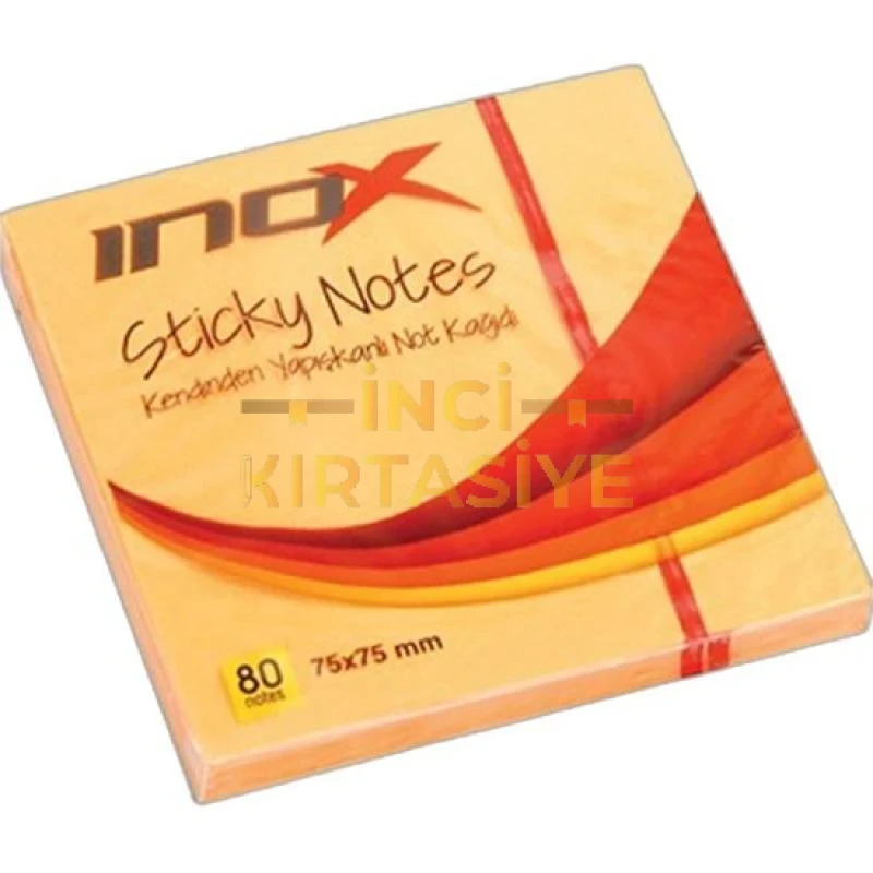 İNOX 75X75MM 80YP YAPIŞKAN NOTLUK TURUNCU