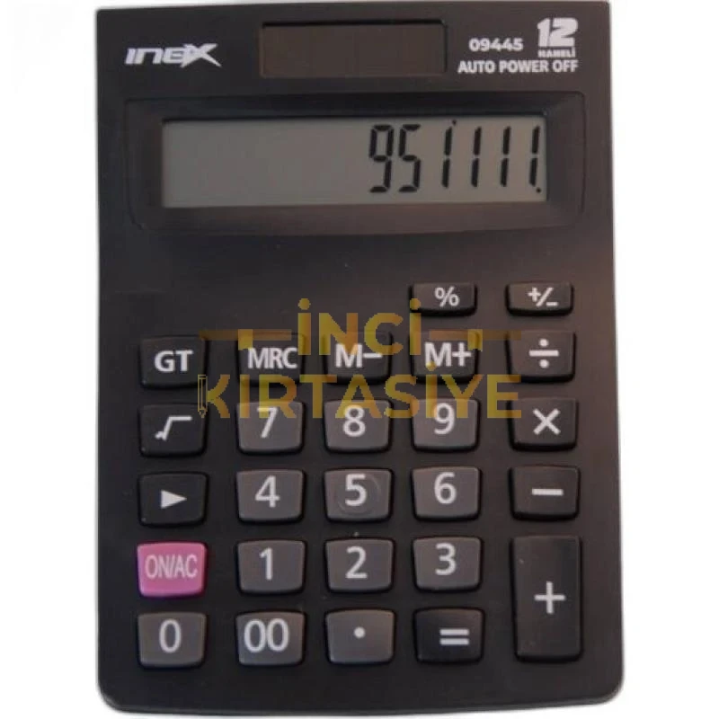 INOX OFİS TİPİ HESAP MAKİNESİ 12 HANELİ - ORTA BOY
