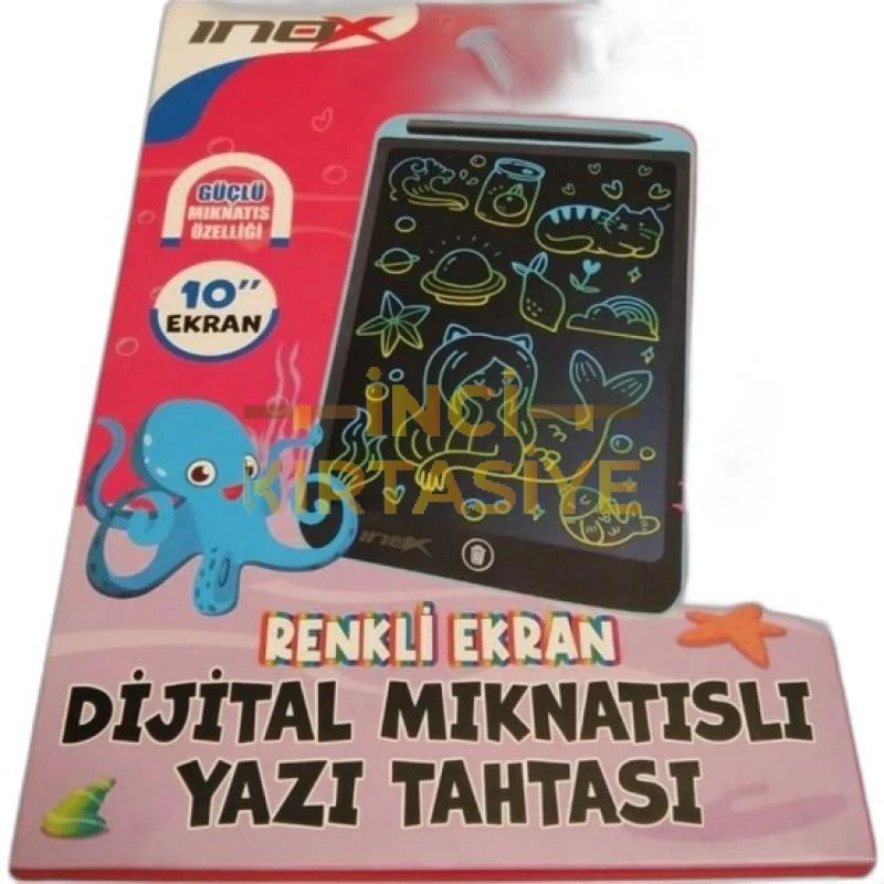 INOX DİJİTAL YAZI TAHTASI - 10 INC MIKNATISLI - RENKLİ EKRAN