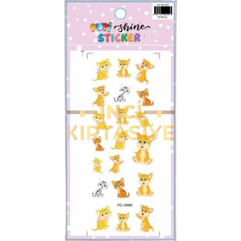 PUTİ SHINE STICKER - KEDİ