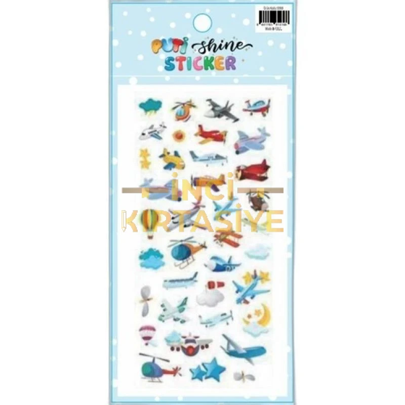 PUTİ SHINE STICKER-UÇAKLAR
