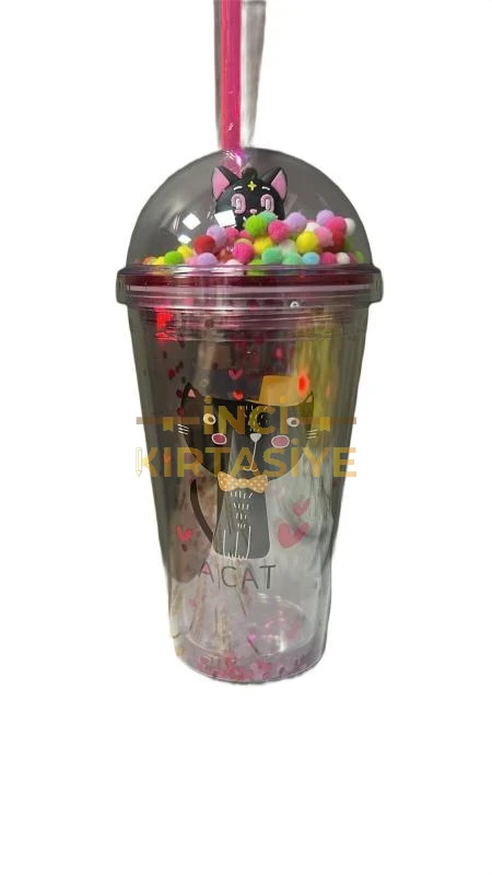 PUTİ 450ML PİPETLİ BARDAK GLOWY SERİSİ