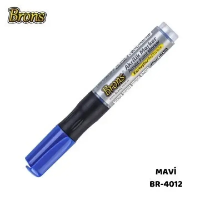BRONS AKRİLİK MARKER MAVİ
