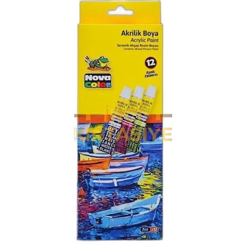 N.COLOR AKRİLİK BOYA TÜP 7 ML 12'Lİ