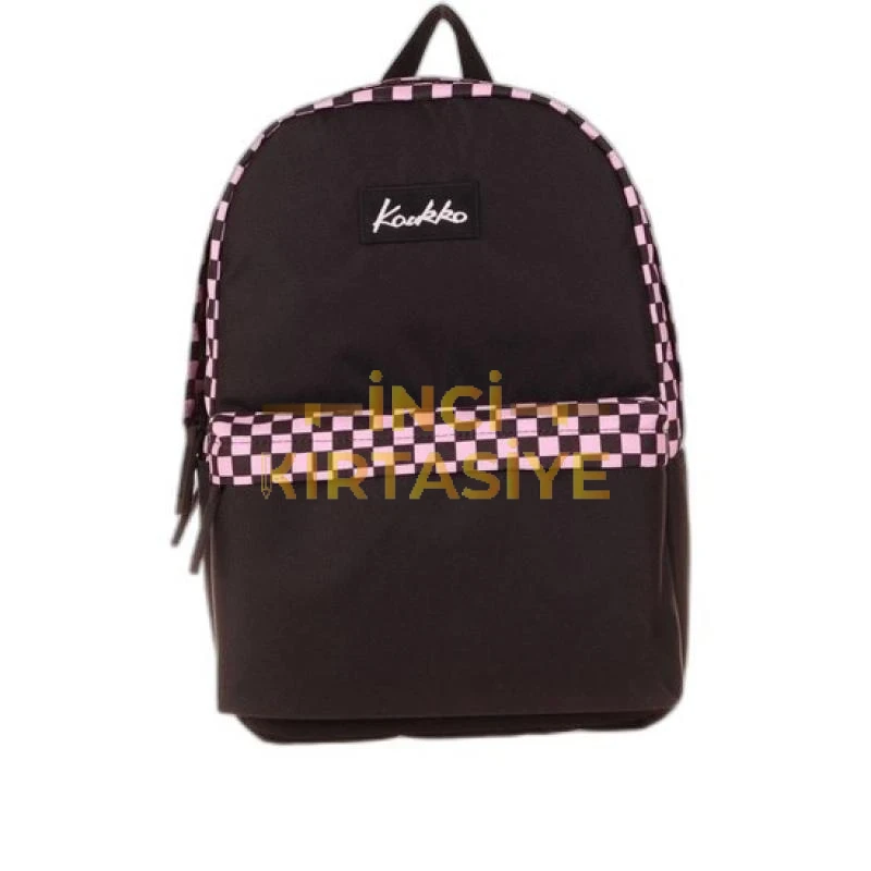 KAUKKO BASIC COLORS SIRT CANTASI (PEMBE CHECK)
