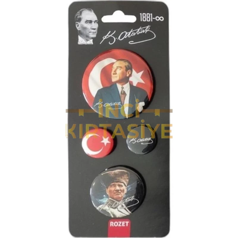 GİFİ ATATÜRK 4LÜ ROZET