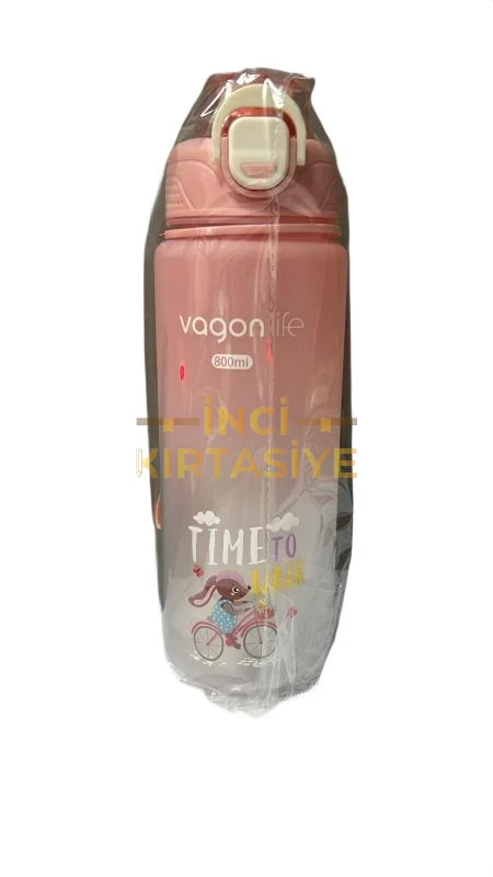 VAGONLİFE 800 ML SOFT-TOUCH SEVİMLİ HAYVAN FİGÜRLÜ PEMBE