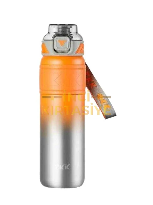 TKK 900 ML ÇELİK TERMOS TURUNCU GRİ