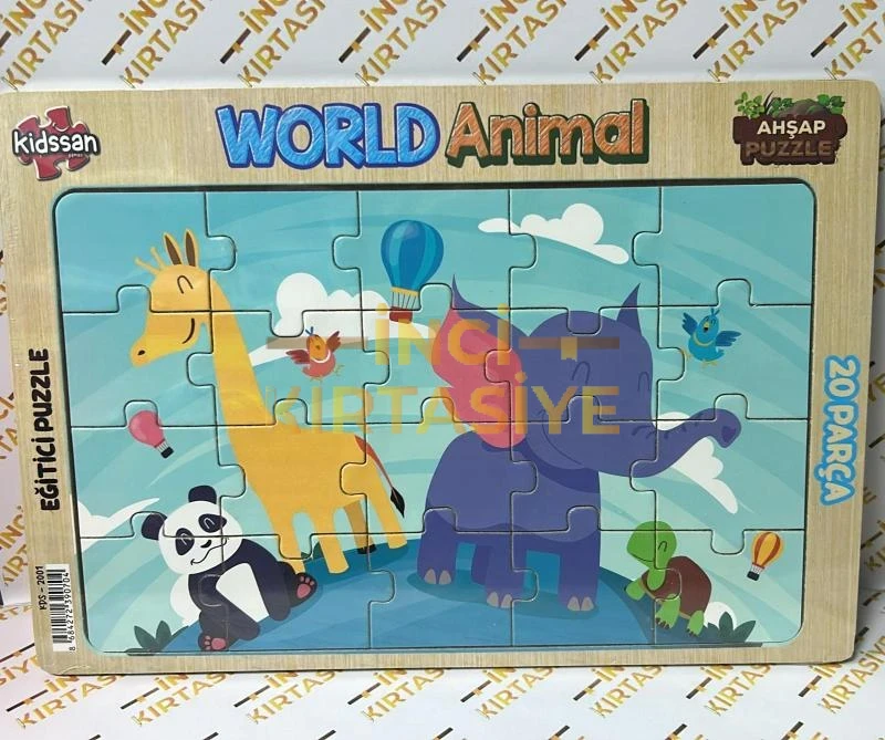 HAYVANLAR 20 PARÇA AHŞAP YAPBOZ