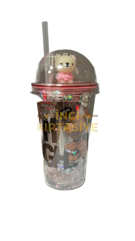 VAGONLİFE 450 ML AYI PİPETLİ BARDAK