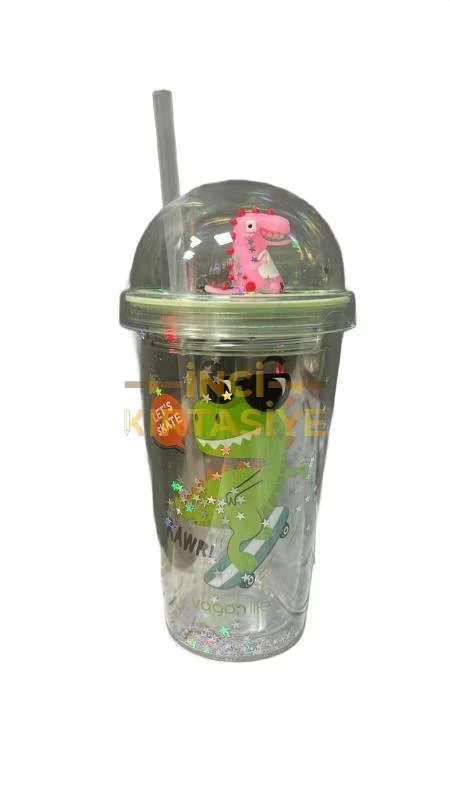 VAGONLİFE 450 ML DİNOZOR PİPETLİ BARDAK