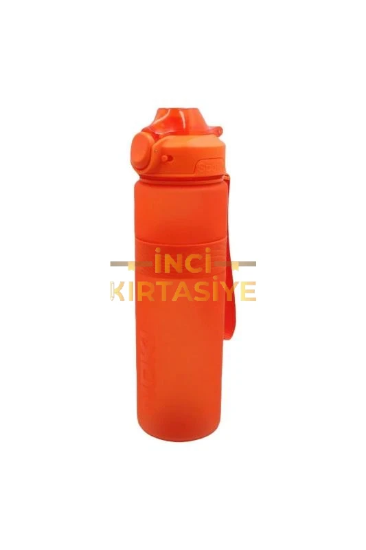 NOKİ SU MATARASI PETG AUTO KAPAK SİLİKON KEMERLİ ASKILI 1000 ML TURUNCU