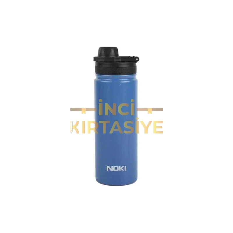 ÇELİK MATARA VİDALI KAPAK TAŞIMA KULPLU 540ML MAVİ