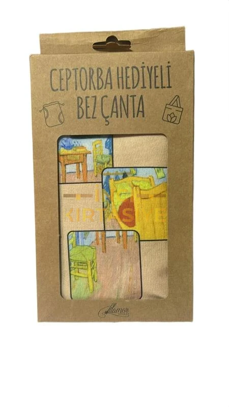 LİLAMOR VAN GOGH CEP TORBA HEDİYELİ BEZ ÇANTA