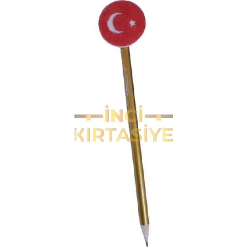 KİDDY WORLD BAŞLIKLI KURŞUNKALEM TÜRK BAYRAĞI-SMİLE-MEYVE