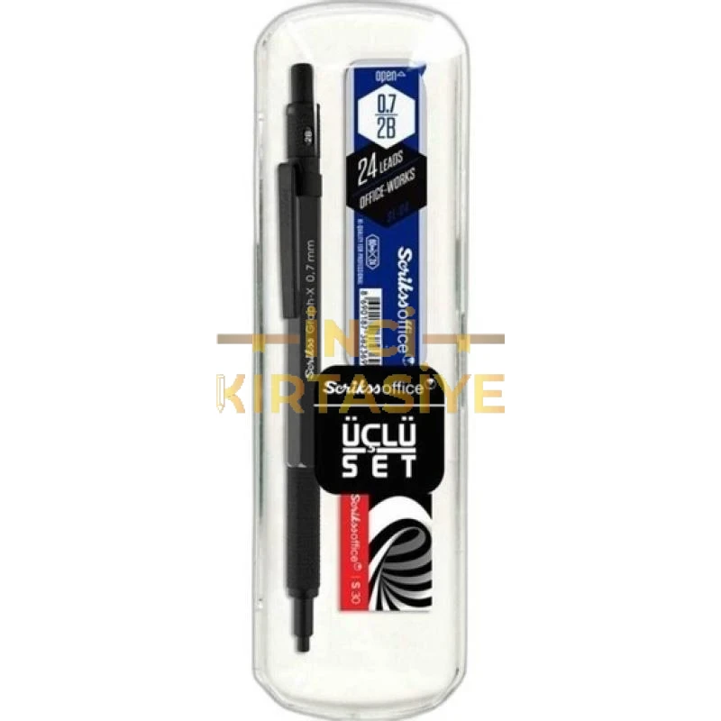 SCRİKSS GRAPHPX METAL 0,7MM SİLGİ+MİN ANTRASİT VERSATİL KALEM