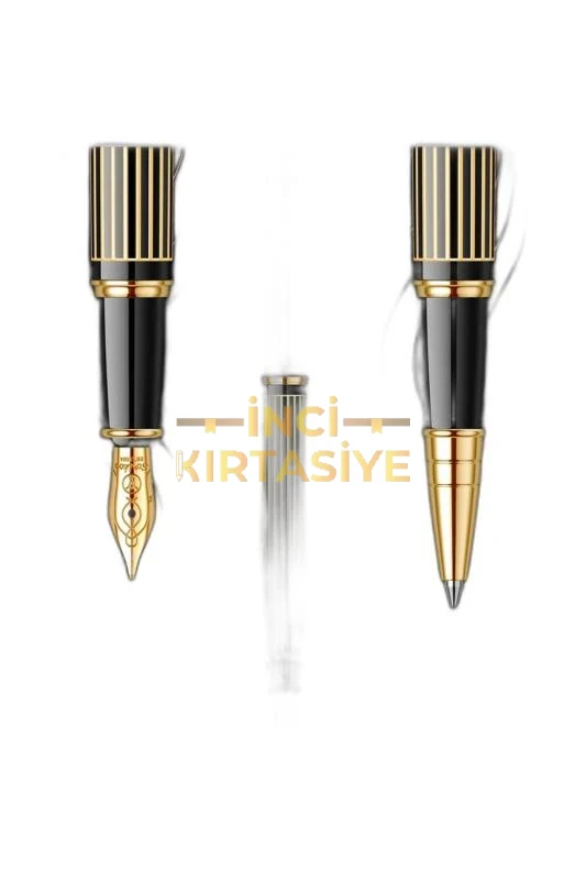 35L DK. ÇİZGİ DESENLİ SİYAH ALTIN M UÇ