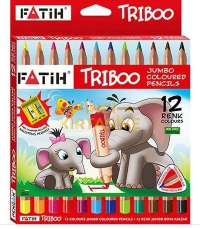 FATİH JUMBO TRİBOO ÜÇGEN NATURAL 12 RENK KURUBOYA