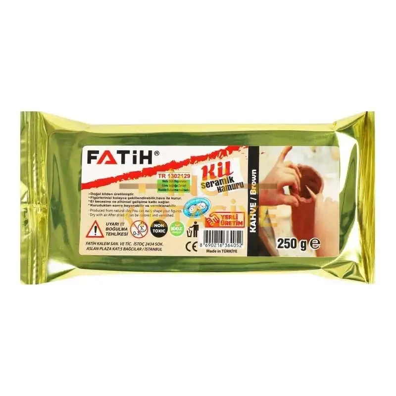 FATIH DOĞAL KIL & SERAMIK HAMURU 250 GR KAHVERENGI