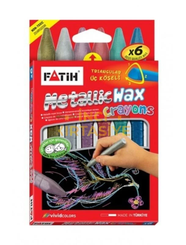 FATİH METALLİC WAX CRAYON  6 RENK JUMBO