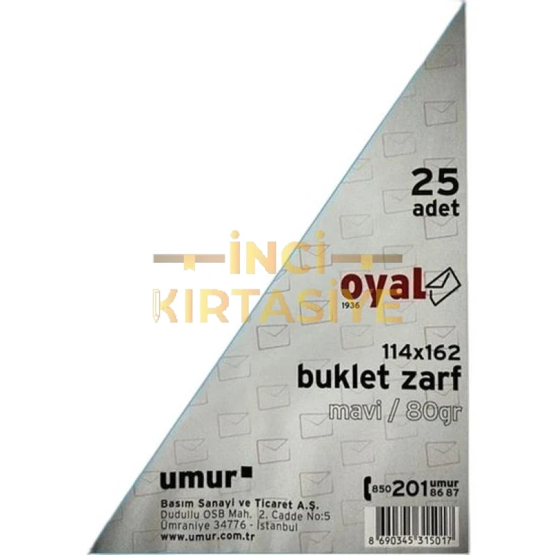 OYAL BUKLET ZR (114X162)  MAVİ 80 GR SLK 25Lİ
