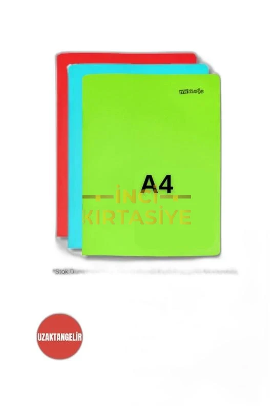 MYNOTE TEXT NEON PP A4 60 KARELİ DEFTER