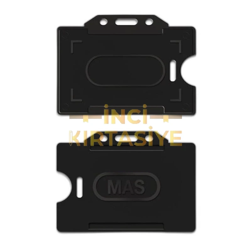 PLASTİK KART MUHAFAZA - YATAY-54X86-SİYAH 50 Lİ