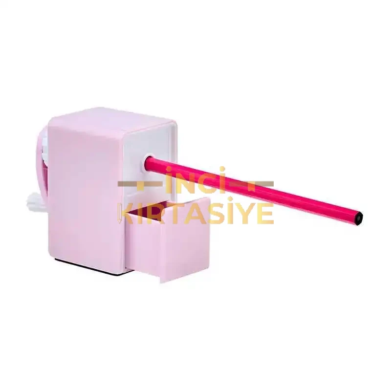 MAS 6734 KALEMTRAŞ KOLLU MASA TİPİ PLASTİK PEMBE