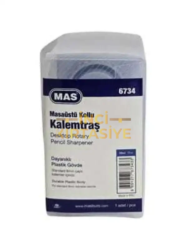 MAS 6734 KALEMTRAŞ KOLLU MASA TİPİ PLASTİK MAVİ