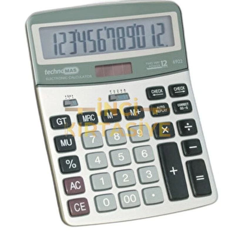 MAS 12 HANE 6922 HESAP MAKİNESİ