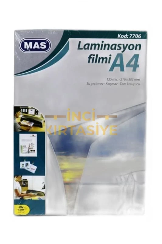 MAS LAMİNASYON FİLMİ-125 MIC A4