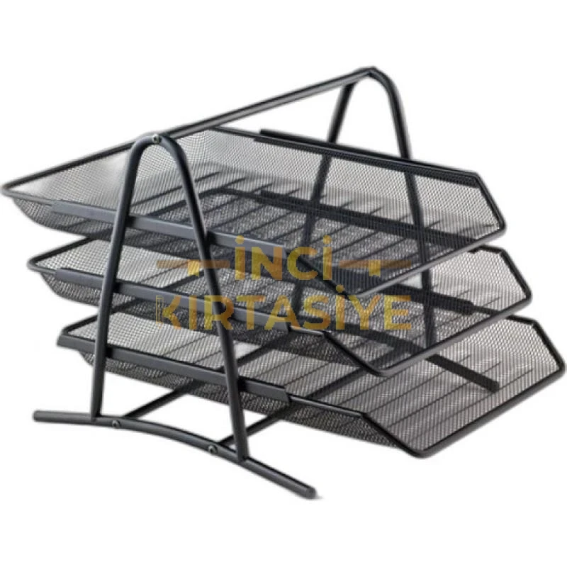 BİON PERFORE EVRAK RAFI 3 LÜ SET SİYAH