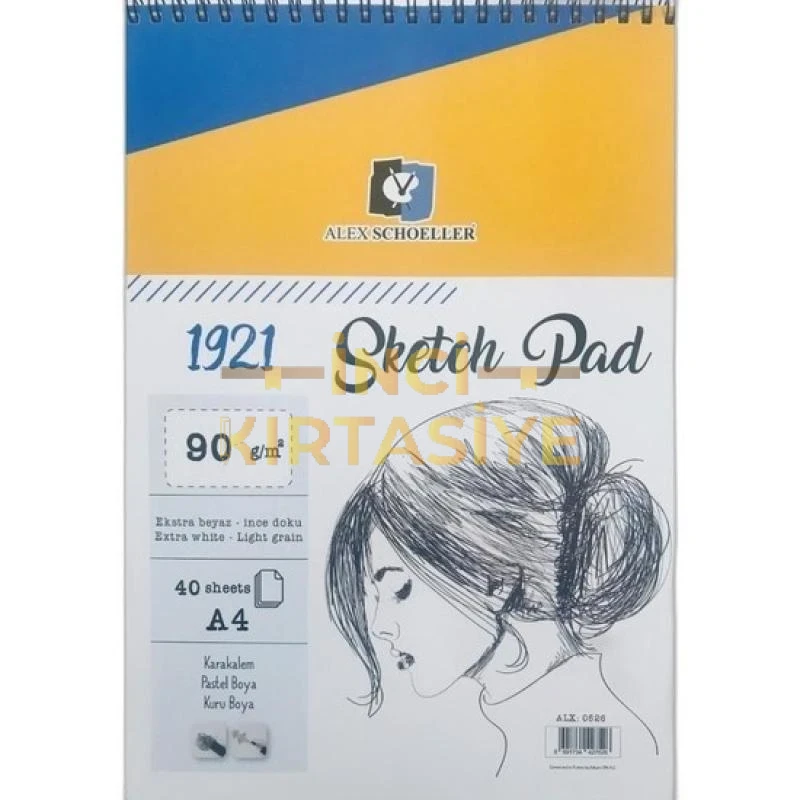 ALEX SPİRALLİ SKETCHPAD A4 90 GR 40.LI ALX-0526