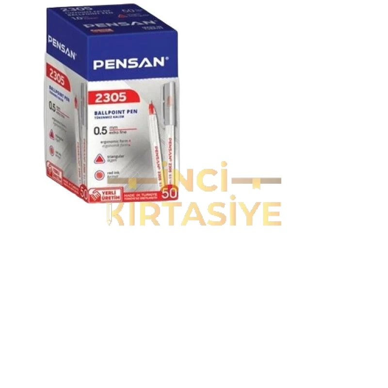 PENSAN 2305 ÜÇGEN KIRMIZI 0,5 MM TÜKENMEZ KALEM