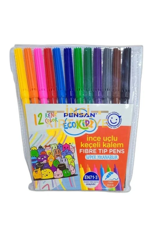 PENSAN KİDZ 12 RENK İMCE UÇLU KEÇELİ KALEM