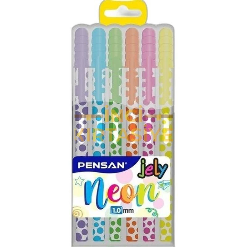PENSAN JELY NEON 1.0 MMGEL PEN 6LI SET