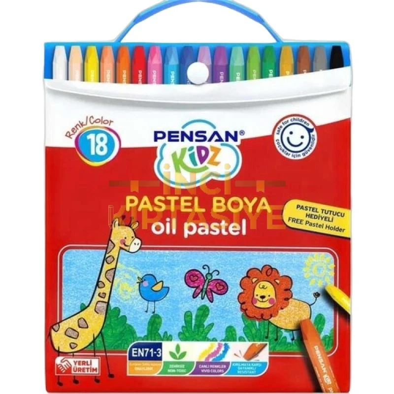 PENSAN KİDZ ÇANTALI PASTEL BOYA 18 RENK