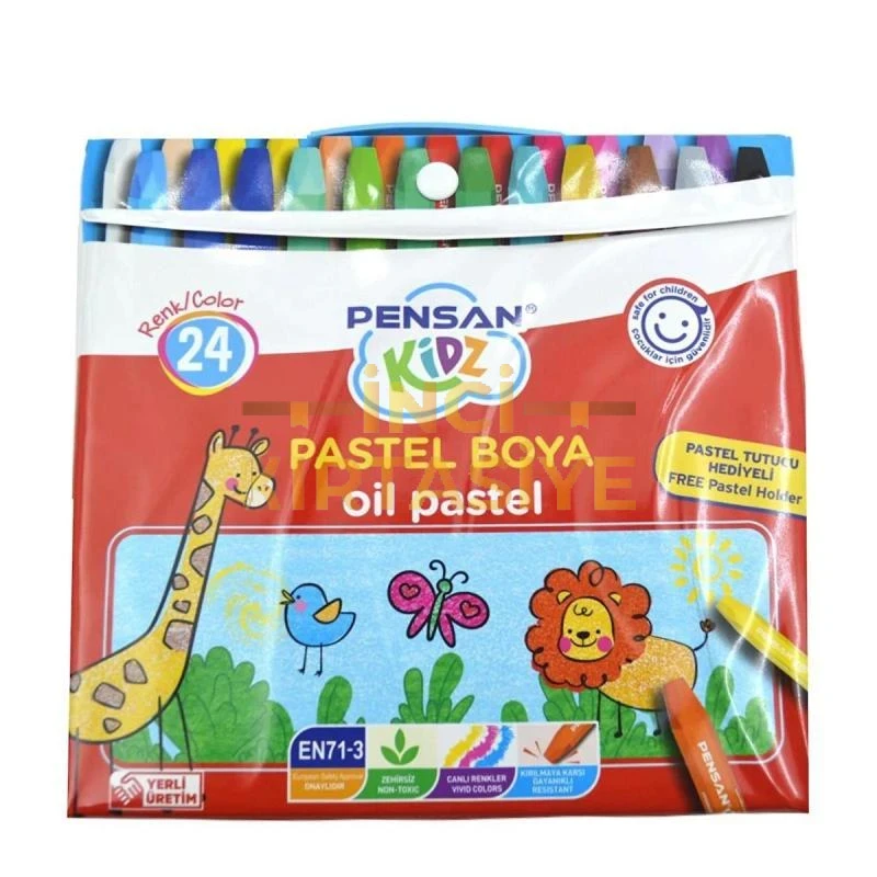 PENSAN KİDZ ÇANTALI PASTEL BOYA 24 RENK