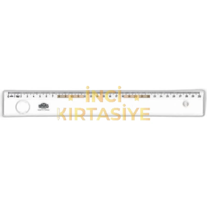 HATAS MERCEKLİ GENİŞ BÜRO CETVELİ 30CM.